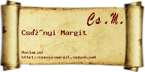 Csényi Margit névjegykártya